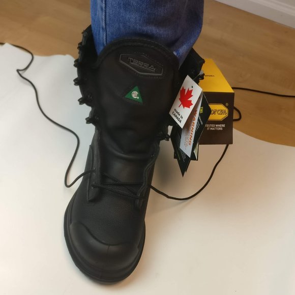 TERRA 8"Fahrenheit 8908B Field Fire Industrial Safety Steel VIBRAM GTX BOOT 7.5 - Picture 3 of 15